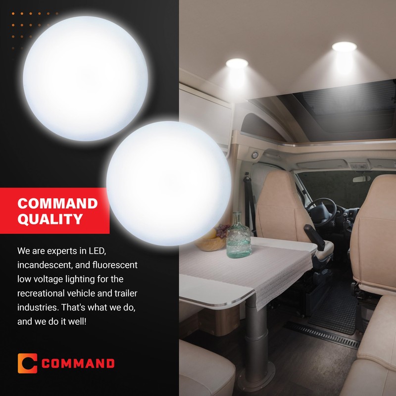 Command Electronics 12V LED Low Profile Surface Mount Ceiling Light