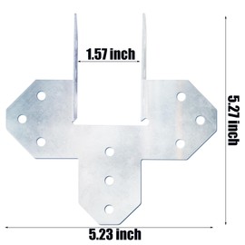 LAJIAOZ Strong 18-Gauge Hurricane Tie Hot Dip Galvanized Joist Hangers Heavy Duty Hot Dip Galvanized Joist Hangers for Roofing Trusses Wood Timber, Resist High Wind Earthquake Forces(Silver, 20Pcs)