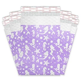 #0 6x9 (20pcs) Purple Mermaids Designer Self Seal Poly Bubble Mailers Shipping Envelopes Padded Bags