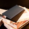 Dom Teporna Men's Long Wallet, Cowhide Leather, Ultra Thin 0.4