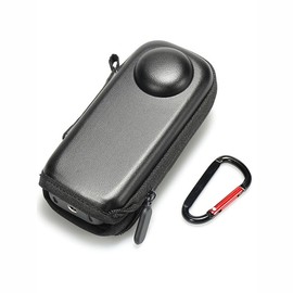 GEEMEE Portable Storage Case for Insta360 X5, Travel Case, Waterproof, Shockproof, Compact, Fabric Texture Storage Bag, Hard Protective Case - Black