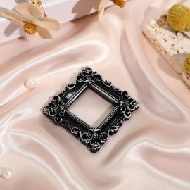Vicenpal 25 Pcs Vintage Resin Picture Frame Antique Photo Resin Frame Mini Resin Jewelry Display Frame Photography Photo Frame DIY Small Photo Frame for Photo Home Decoration (Vintage Silver)