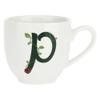 Porcellana Solotua Coffee Cup with Saucer Letter 'P' 3 Oz