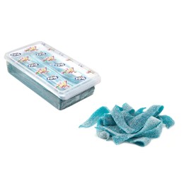 Blue Raspberry Sour Belts 3.5 Pound Box - 200 Pieces