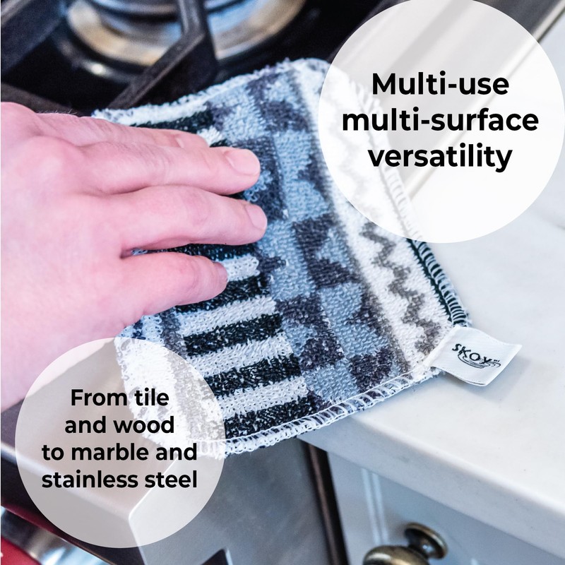 Skoy Scrub, 2-pack Reusable, Non-Scratching Dish Scrubber for Kitchen and