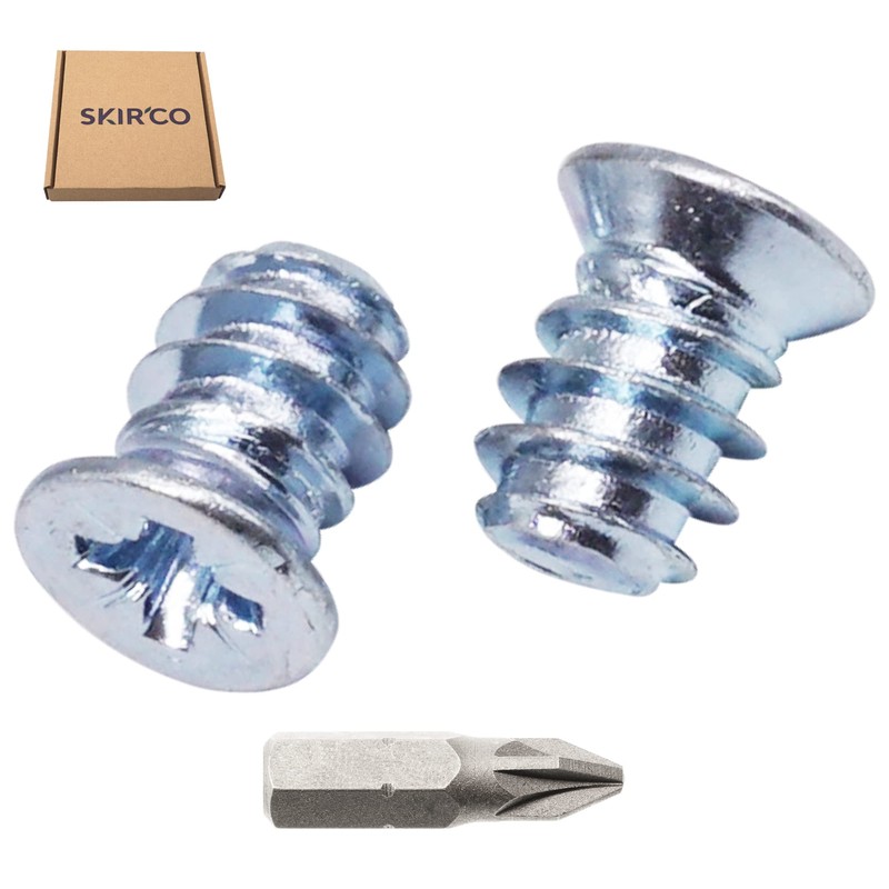 SKIR'CO (Pack of 100) Zinc Plated Euro Screws 6.2 x