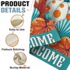 Dyrenson Welcome Fall Pumpkin Beach Decorative Garden Flag, Coastal Autumn