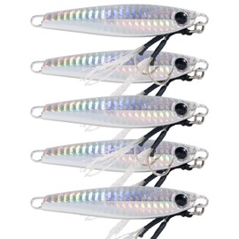 GOLURO - Slow Pitch Jig 60g - 5 Pack - High Reflective Finish | Premium Deep-Water Sinking Vertical Jigging Lure for Snapper, Grouper, Salmon and More