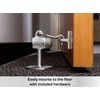 BRINKS Commercial - Floor Door Stop with Holder, Satin Chrome