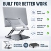 Adjustable Carbon Steel Laptop Stand, Foldable Cooling Holder for Laptops