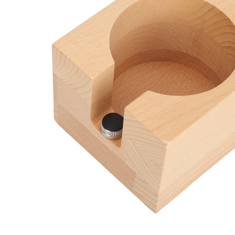 Wooden Coffee Tamper Station Stable Prevent Slip Coffee Tamper Holder