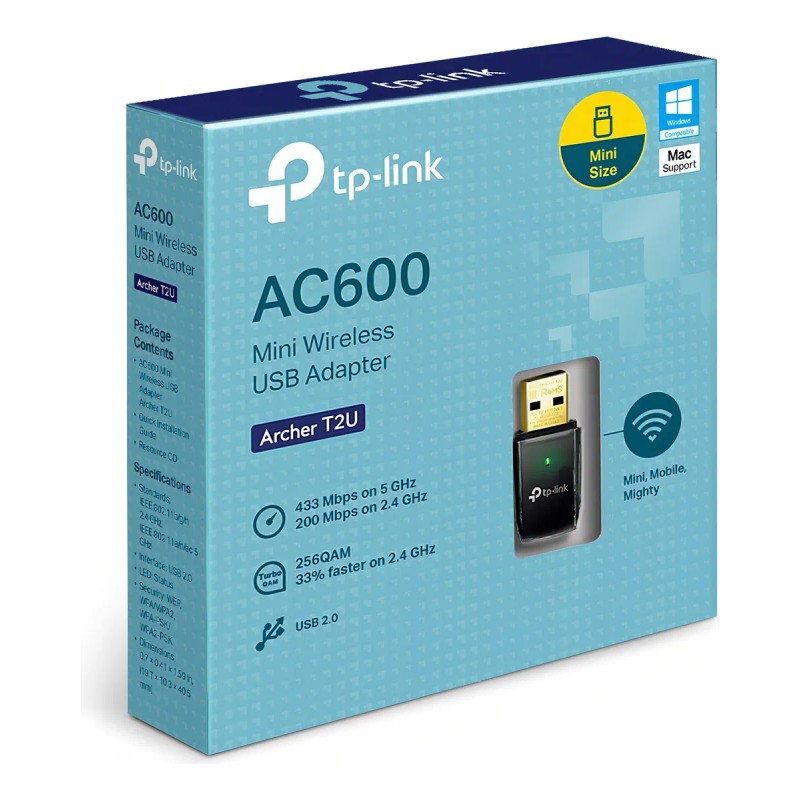 Adaptador Red Inalambrica Usb Tp-link Archer T2u Banda Dual