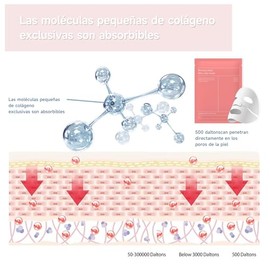 Mascarillas Faciales 5pcs: Mascarillas Faciales Coreanas de Colágeno Nocturnas-Bio-Collagen Real Deep Mask | Minimiza los Poros Mejora la Elasticidad 