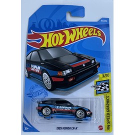Hot Wheels - 1985 Honda CR-X - Negro - Gráficos de Velocidad 3/10