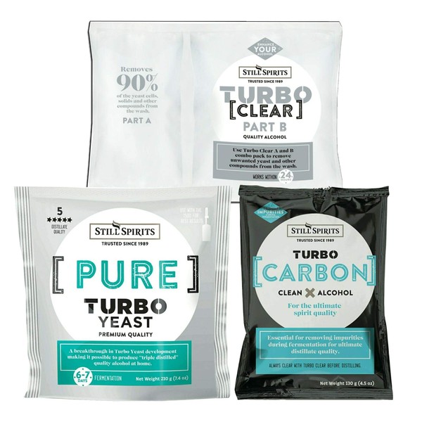 Still Spirits Pure Turbo Yeast, TurboClear, Liquid Carbon
