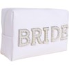 TRIXES Bride Vegan Leather Makeup Bag - Cosmetic Bag Cosmetic