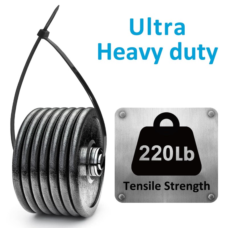 Large Zip Ties 18 inch, 50 Pack, Long Zip Ties