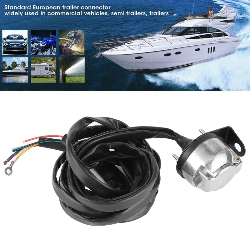 Trailer Connection, 7 Pin Connection Socket, Qiilu Trailer Socket Cable,