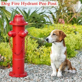 Phaxth 24" H Metal Fire Hydrant for Dogs to Pee On, Vintage Mid & Large Dog Fire Hydrant Pee Post for Outdoor Garden Decor