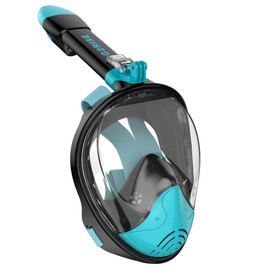 G2RISE SN01 Full Face Snorkel Mask with Detachable Snorkeling Mount, Anti-Fog and Foldable Design for Adults Kids