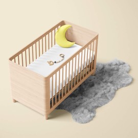 Dudu N Girlie Fitted Mini Cot Sheet 100 x 50 - Spacesaver Cot Sheets 2 Pack Hypoallergenic Baby Cot Sheets Bedding Elasticated Breathable Easy Care (Pack of 2, White)