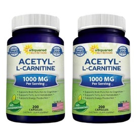 aSquared Acetyl L-Carnitine Carnitine 1000mg 200 Capsules 2x / aSquared 아세틸 엘 카르티닌 카르니틴 1000mg 200캡슐 2개