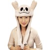 amaletPlay Skulls Halloween Hat, Moving Ears, Kigurumi Cap, Skull Skeleton