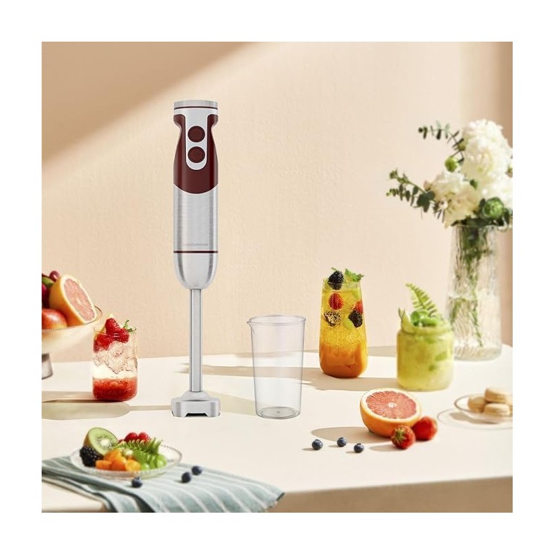 MegaWise 5-in-1 Immersion Hand Blender Set with Variable Speed, 400W,