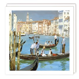 Male/Female Birthday Card for Him/Her - General Card for Men/Women - Gondola in Venice, Italy - Artistic Design by John Haskins - Made in the UK - Eco-Friendly