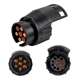RED WOLF Adaptor Trailer 7 to 13 Pin 12 V for Car, Truck, Caravan, Motorhome, Towing Hitch 7 Pin to 13 Trailer Adapter (Pack of 1)