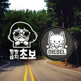 Jeje Deco P_Beginner No Honking Beginner Reflection+Fuel Cap Maneki-neko Diesel W / P_초보 빵빵금지초보 반사+주유구마네키네코 디젤W