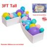3FT Mosaic Balloon Frame Number 7 Pre-Cut Kit Foam Board