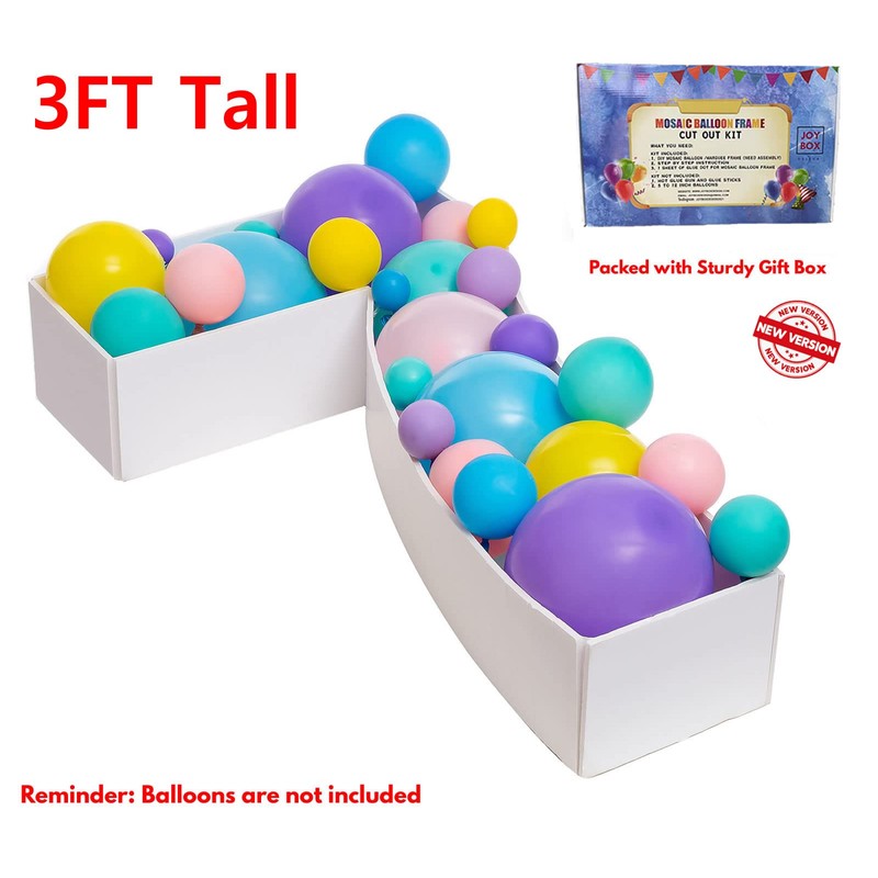 3FT Mosaic Balloon Frame Number 7 Pre-Cut Kit Foam Board
