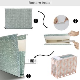 Y YOMA 6 Pack Extra Capacity Hanging File Folders Letter Size Accordion Decorative Reinforced File Folder Cute Expandable Folder for Office Home with 1/5-Cut Adjustable Tabs, Printing Cloth Pattern