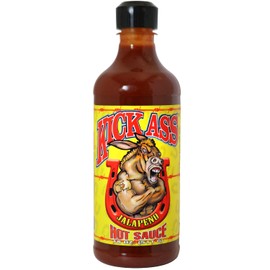 Kick Ass Jalapeno Hot Sauce Bottle – 18 oz. - Gourmet Gift for the Hot Sauce Fan – Perfect for Chicken Wings and Breakfast Burritos - Try if you dare
