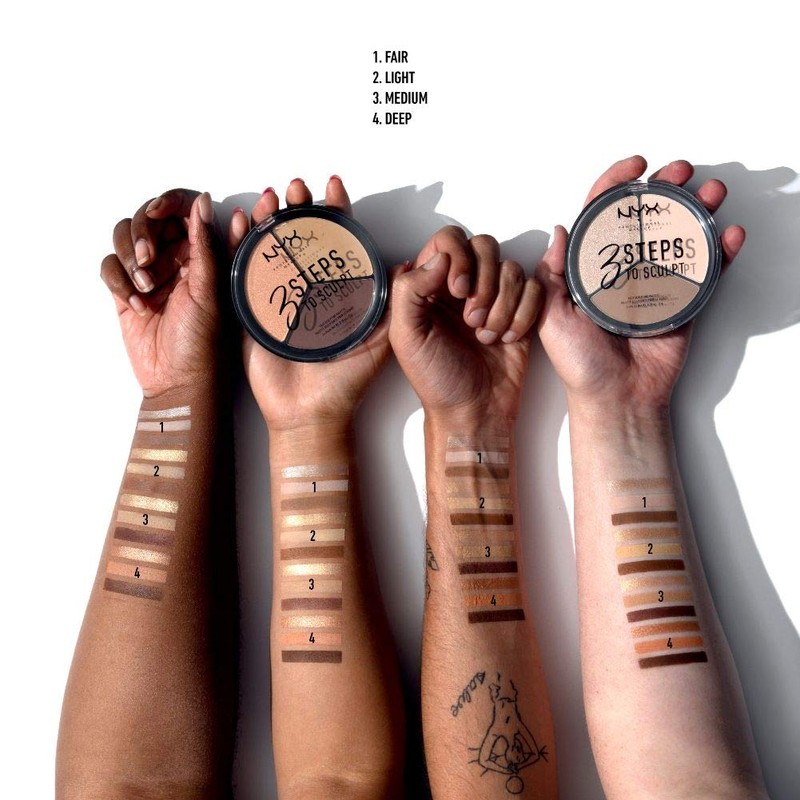 NYX PROFESSIONAL MAKEUP 3 Steps to Sculpt, Face Sculpting Contour