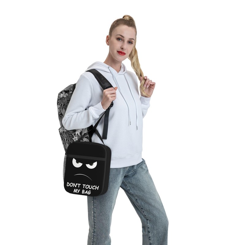 NKHFNBIO Don't Touch My Bag Funny Insulated Lunch Box with