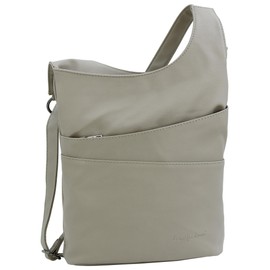 JENNIFER JONES Women's Shoulder Bag with Zip - Handbag in 2 Sizes - Crossbody Bag, light taupe - m