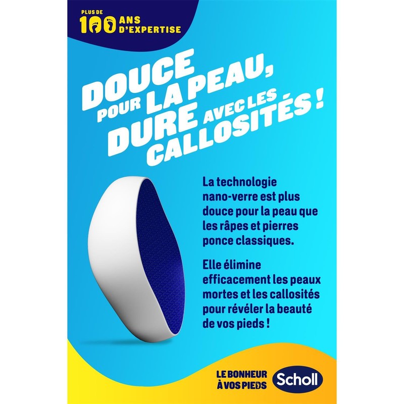 SCHOLL Nano Glass Callus Remover - Gentle Exfoliating - Washable
