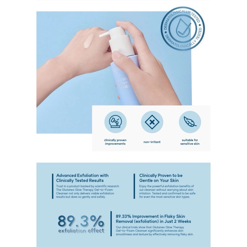 Glutanex Glow Therapy Gel-to-Foam Cleanser, 100ml