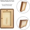 Husteria 6x6 Square Picture Frame in Natural Walnut Wood, Solid