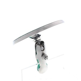 Clamp-On Stainless Window Wind Wing Rear View Mirror, 3.5 Inch