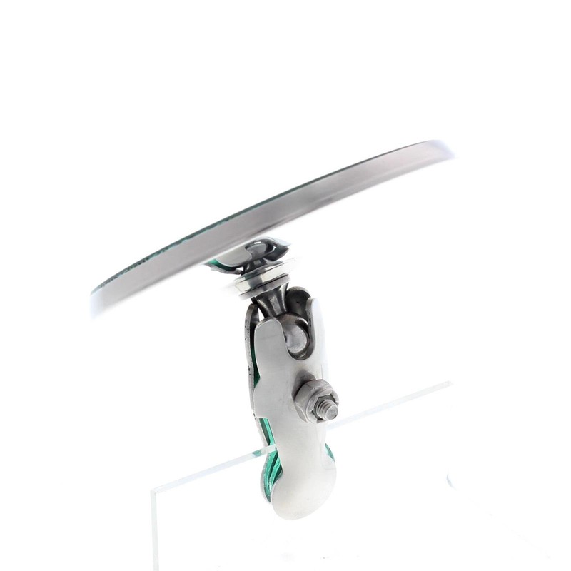 Clamp-On Stainless Window Wind Wing Rear View Mirror, 3.5 Inch