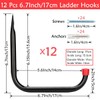 Moundnaik Garage Storage Hooks, Ladder Hooks, Heavy Duty Hooks, 17cm