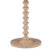 Powell Tarkin Round Natural Wood Turned Spindle Pedestal Side Accent