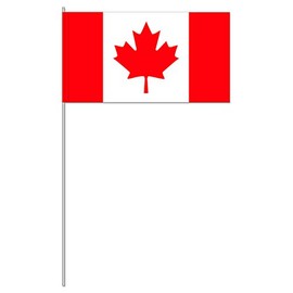 Canada Flags for Theme Party or Country Party Red White Canada Pack of 10