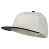 Wool Blend Flat Visor Premium Fitted Cap - White Black