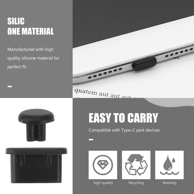 ULTECHNOVO - Dust Plug Set Headphone Jack Plugs 10 Pairs