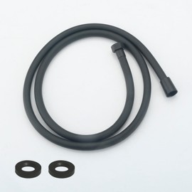 AMeoMerk 59 Inch Black Shower Hose – Extra Long Replacement Hose for Showerhead, Bidet Spray, Pet Bath, Toilet Cleaning – Anti-Winding, Explosion-Proof, Flexible PVC Hose for RV Bathroom Use