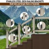 Prriszo 8 Pcs Deck Railing Bracket, 201 Stainless Steel 2
